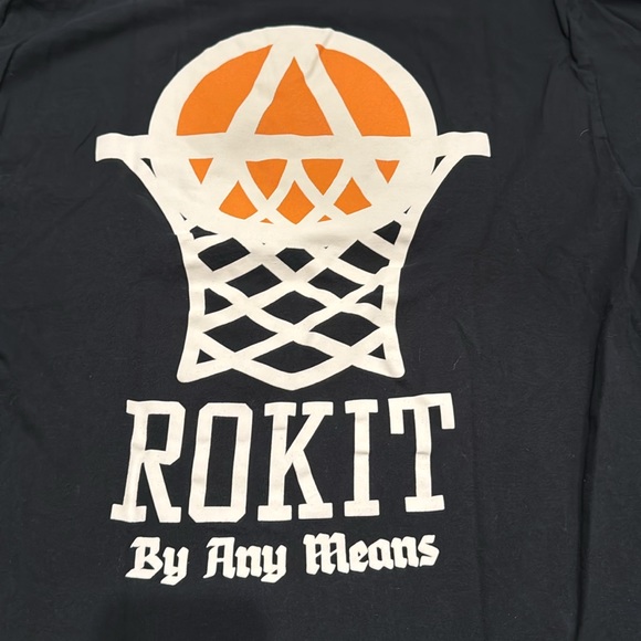 Rokit No Pain No Game Tee T-shirt Black Men Sz Large - Picture 6 of 8